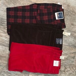 Talbots and Charter Club Women's Jeans - Red, Black, Plaid